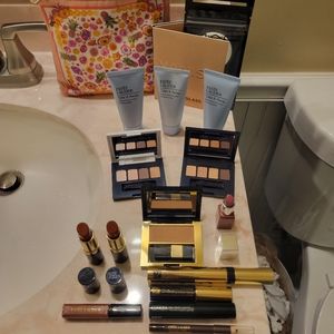 Estee Lauder lipsticks/lip gloss/eyeshadow/ bronzer/mascaras/makeup remover/bag